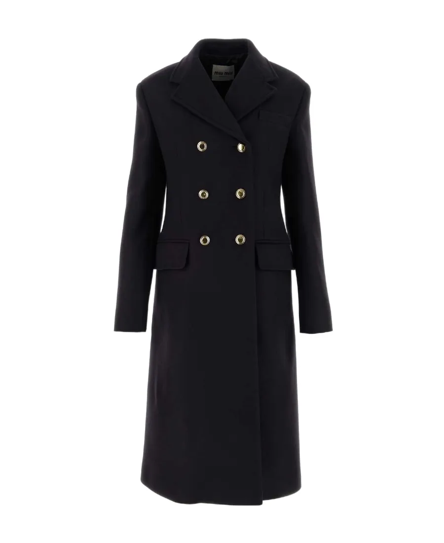Miu Miu Long-Sleeved Double-Breasted Coat