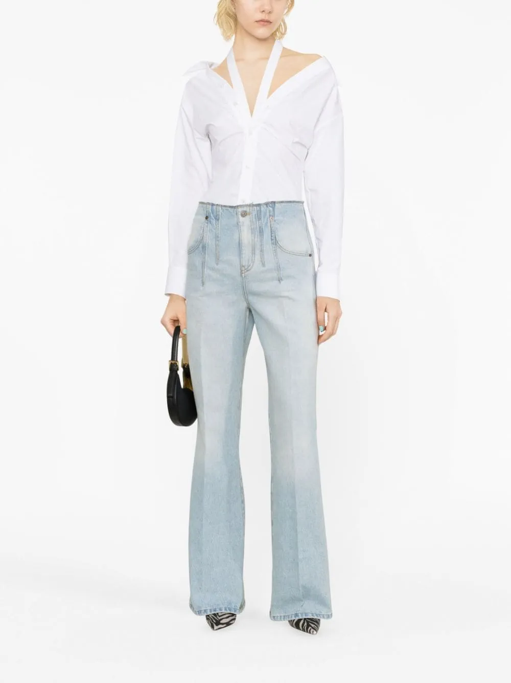 Victoria Beckham High Rise Flared Jeans