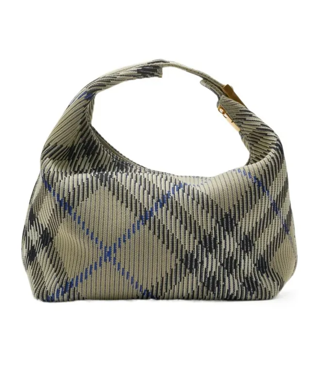 Burberry Medium Peg Checked Zipped Tote Bag