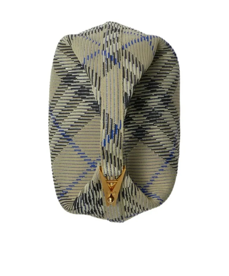 Burberry Medium Peg Checked Zipped Tote Bag