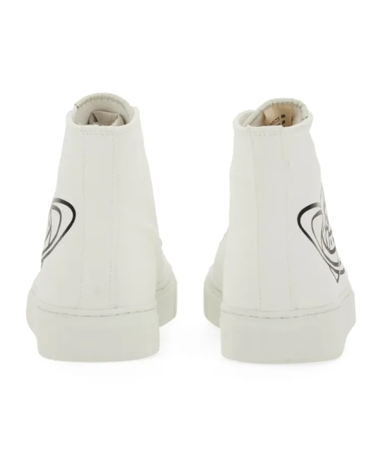 Vivienne Westwood Plimsoll Orb Printed High-Top Sneakers