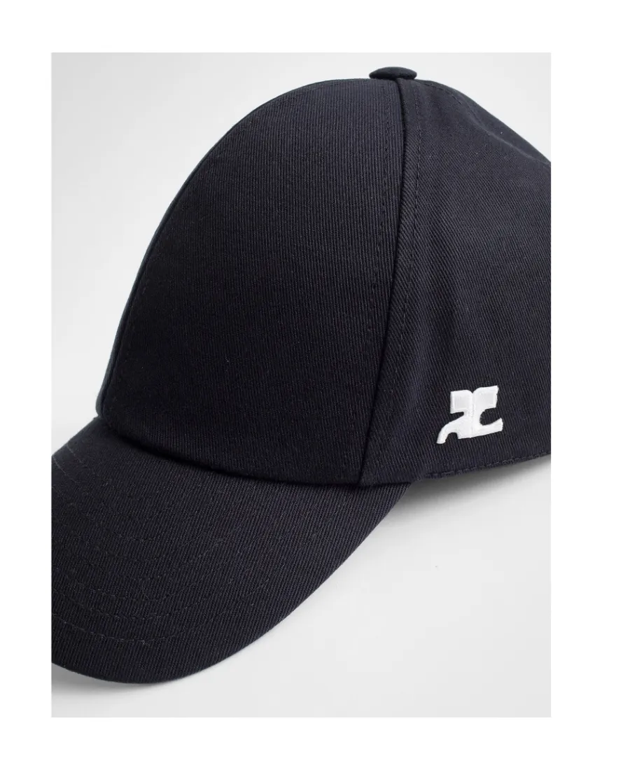 CourrÈGes Narrow Brim Logo Patch Baseball Cap