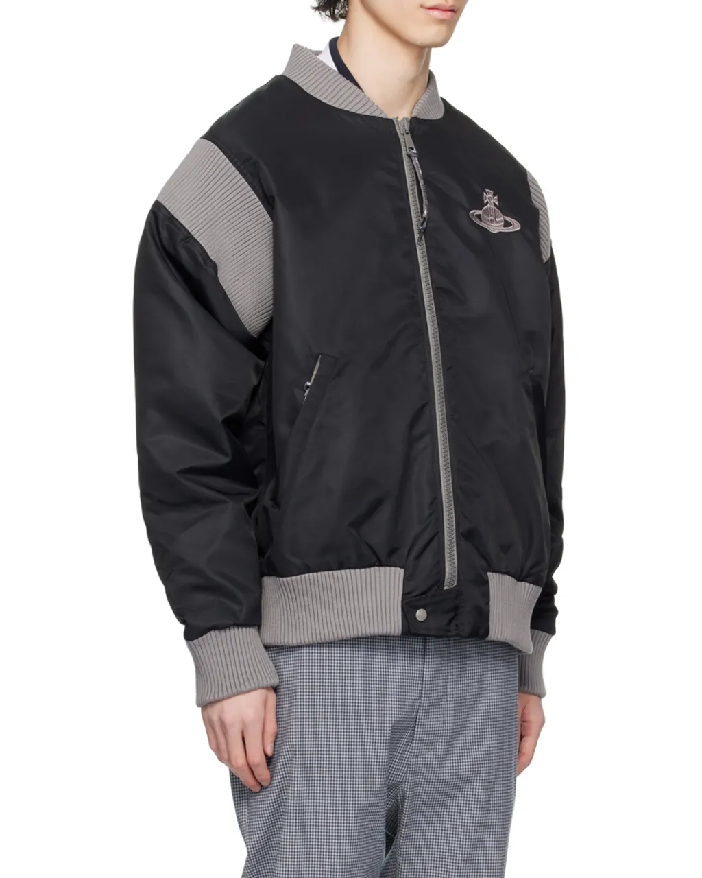 Vivienne Westwood Orb Embroidered Zipped Jacket