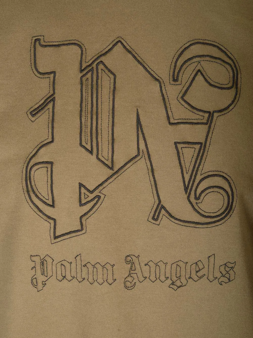 Palm Angels Pa Logo Detailed Crewneck T-Shirt
