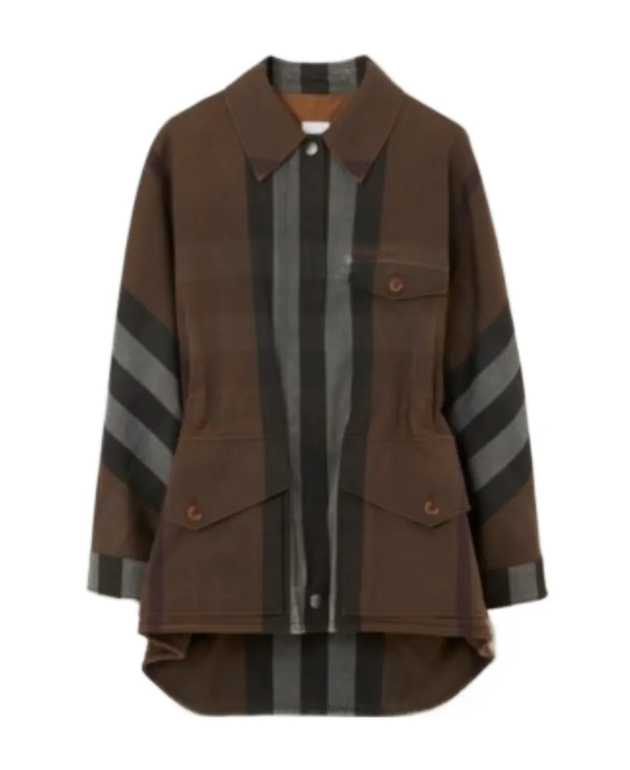 Burberry Logo Embroidered Long-Sleeved Jacket