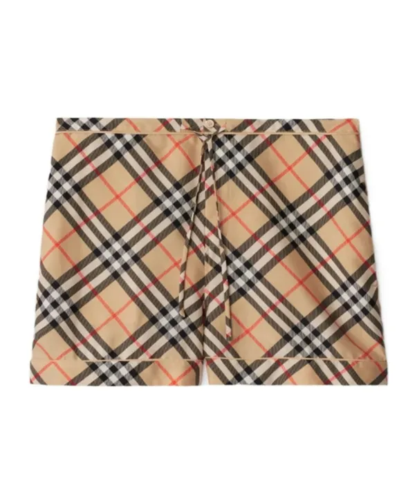 Burberry Check Printed Drawstring Shorts
