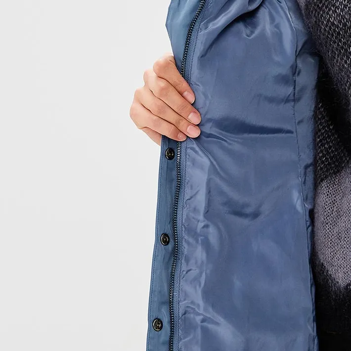 A Cotton-Padded Suit With A Hooded Jacket