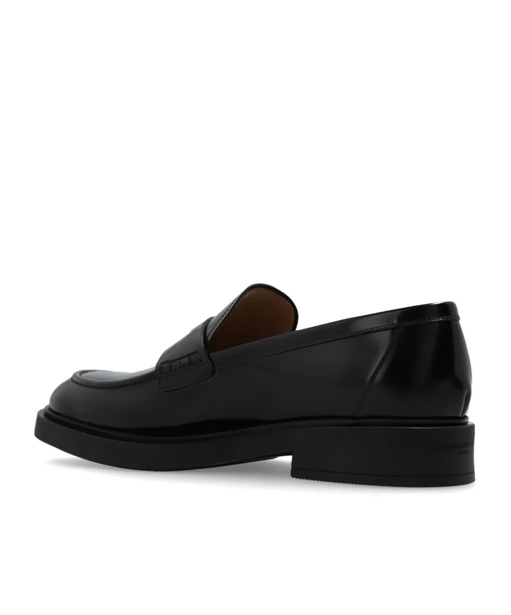 Gianvito Rossi Harris Round-Toe Slip-On Loafers