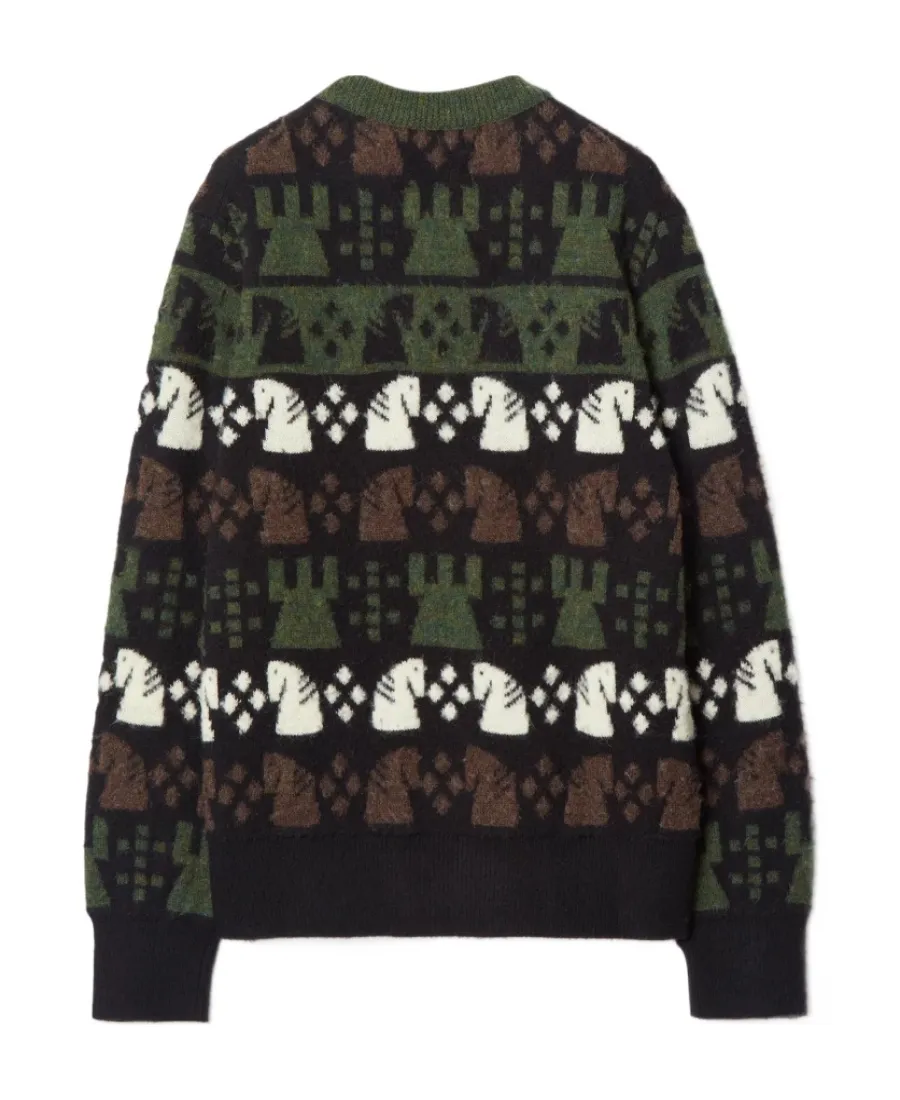 Burberry Pattern Intarsia-Knit Crewneck Jumper