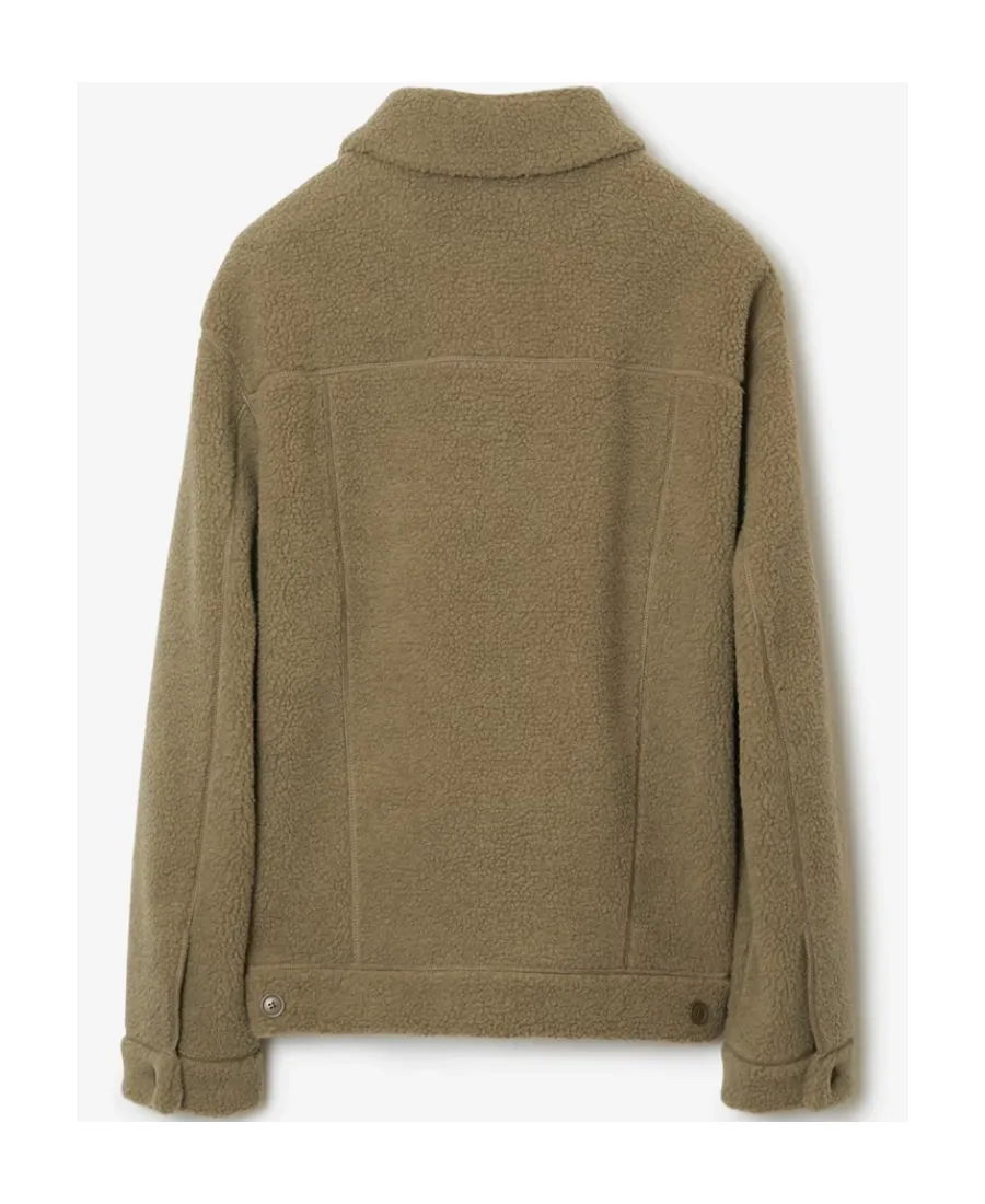 Burberry Long-Sleeved Buttoned Fleece Overshirt