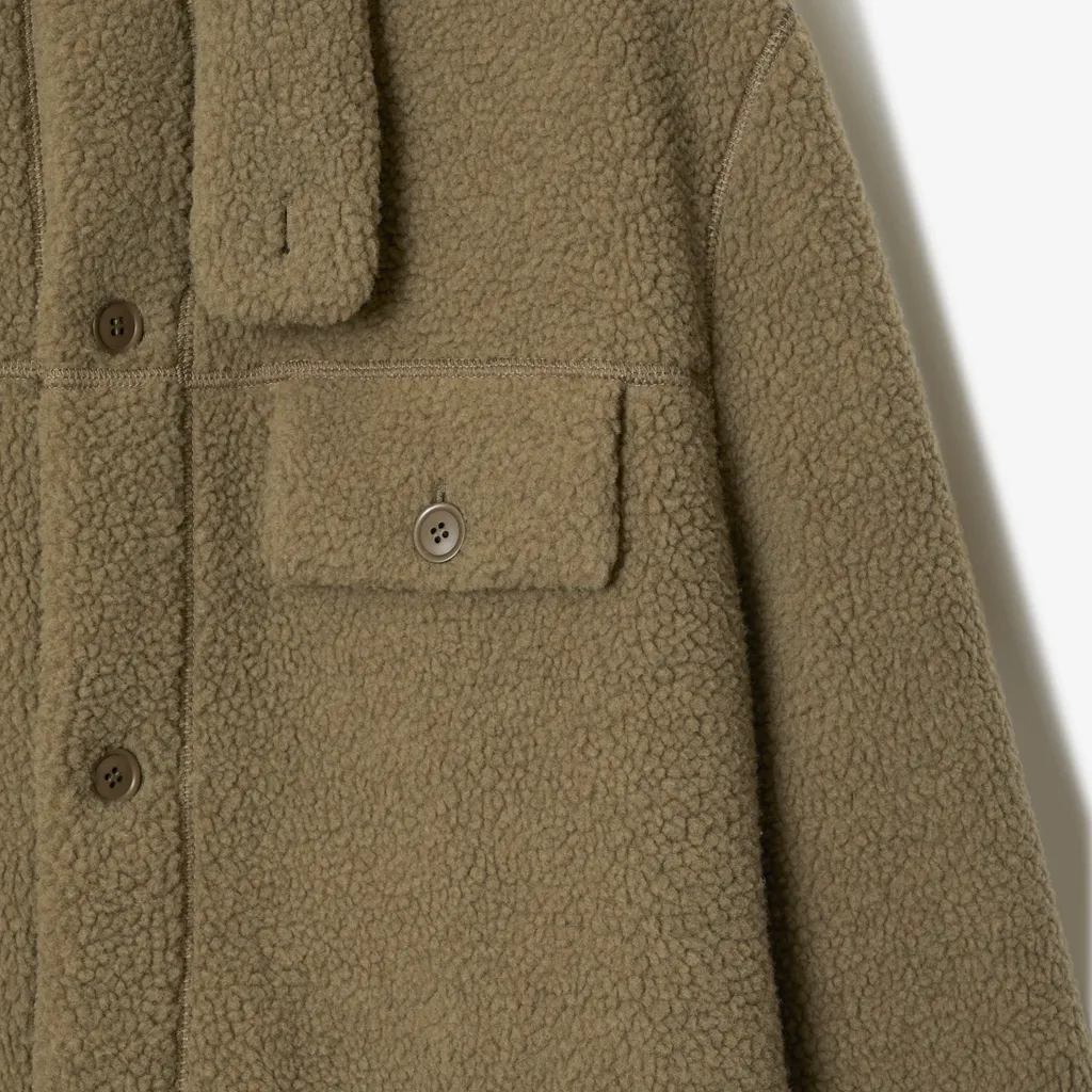 Burberry Long-Sleeved Buttoned Fleece Overshirt