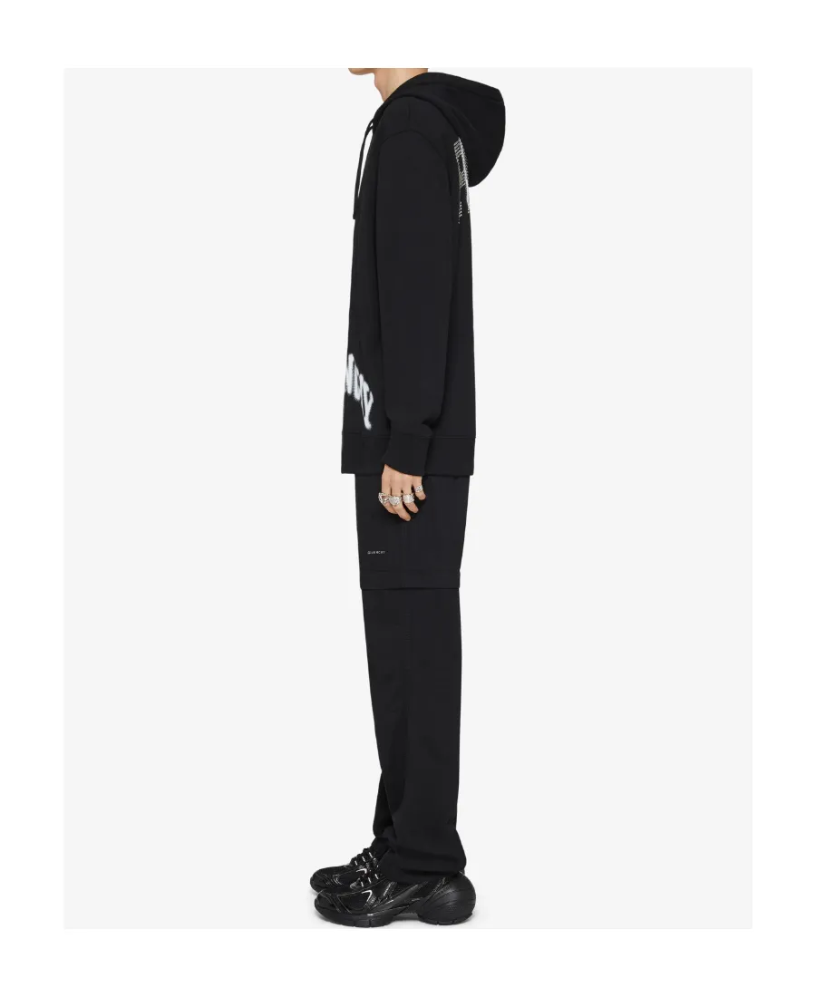Paris Skull Hoodie In Felpa With Rhinestones