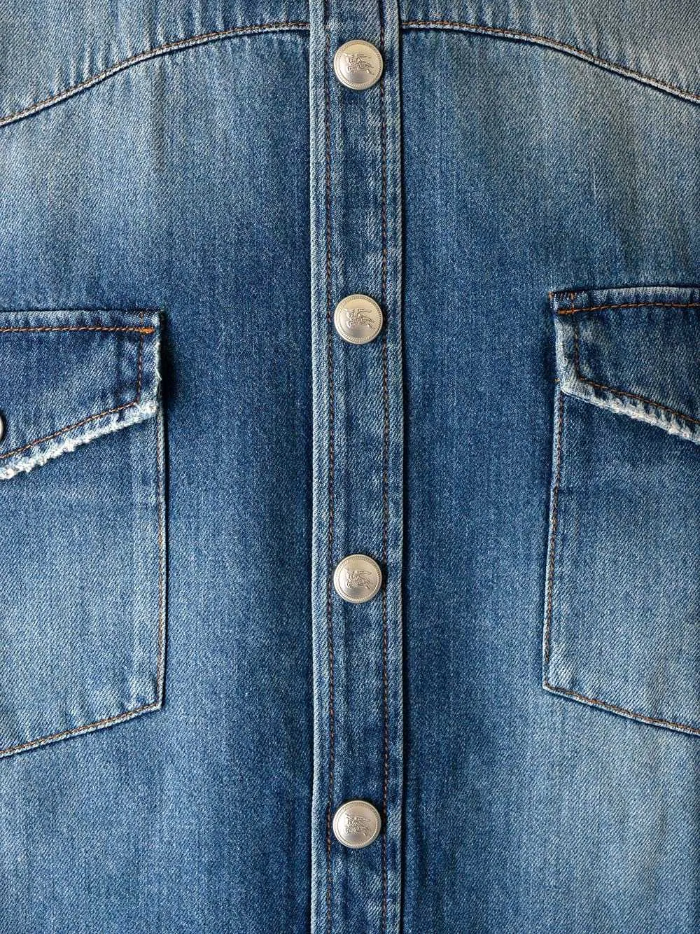 Burberry Long-Sleeved Buttoned Denim Shirt