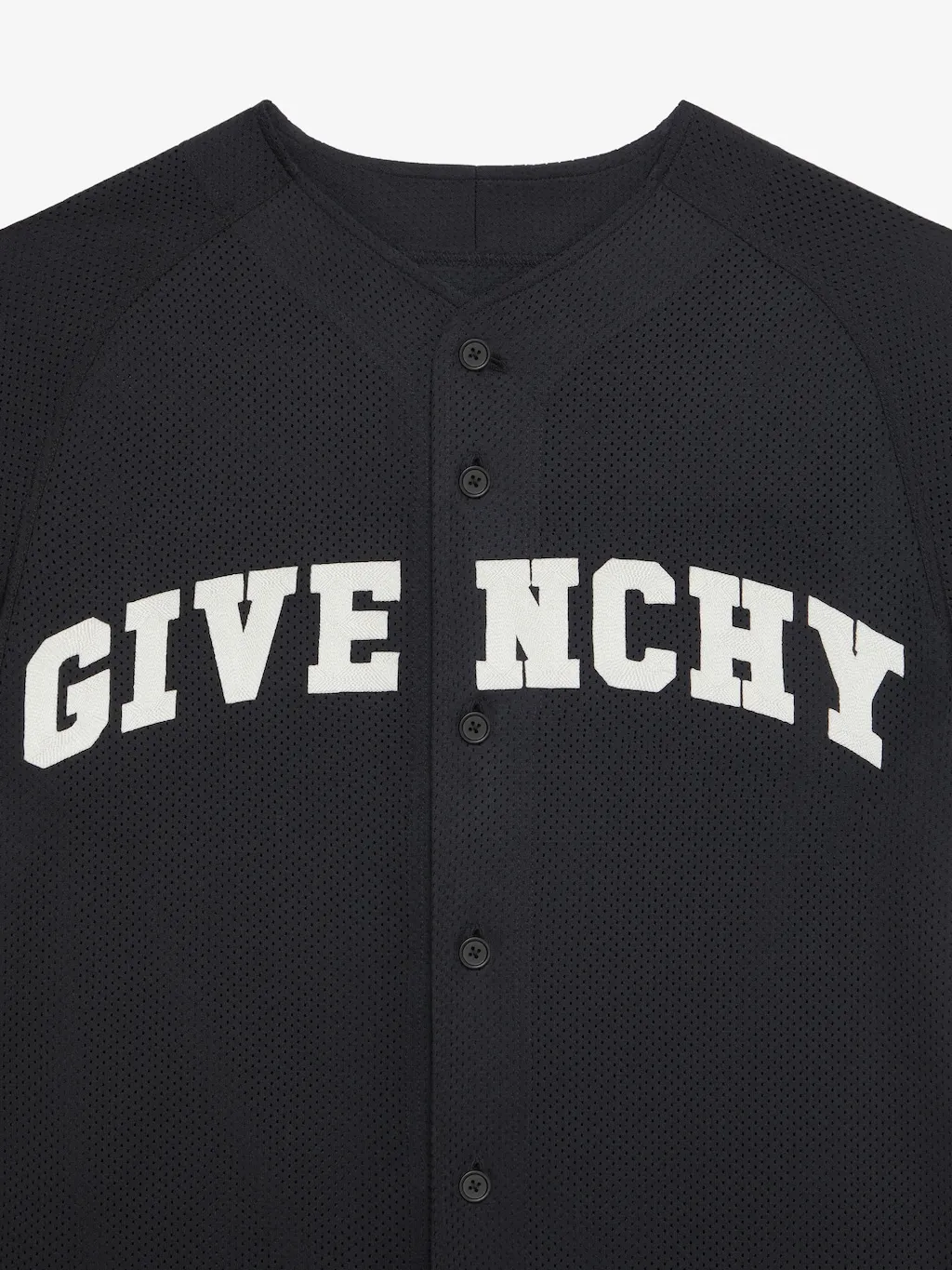Givenchy College Baseball Shirt In Mesh