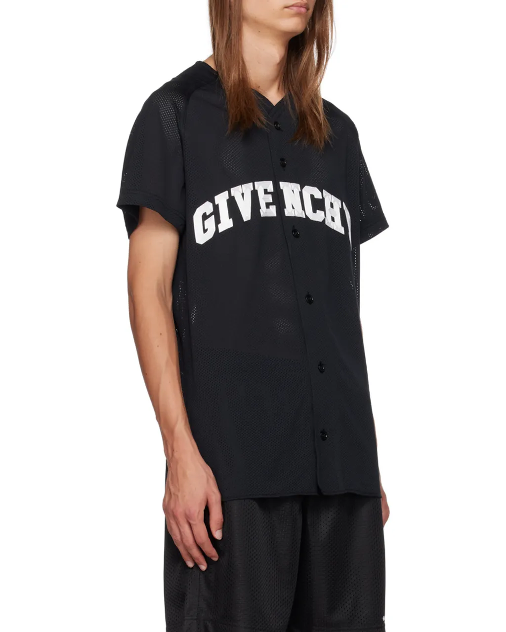 Givenchy College Baseball Shirt In Mesh