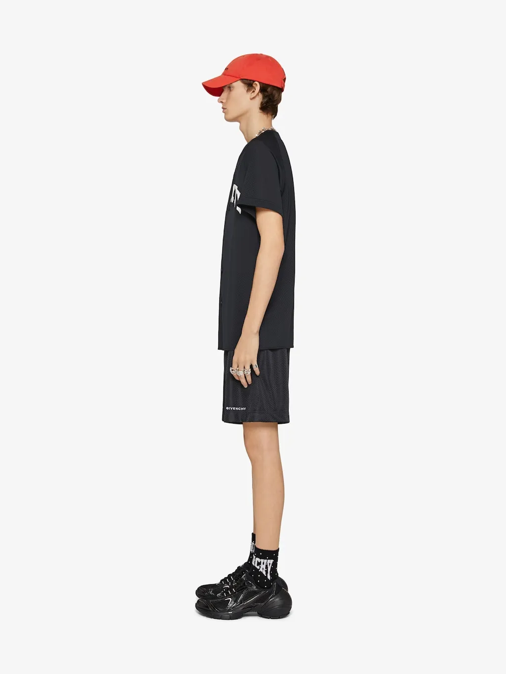 Givenchy College Baseball Shirt In Mesh