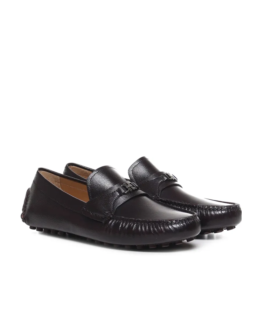 Salvatore Ferragamo Gancini-Buckle Slip-On Loafers