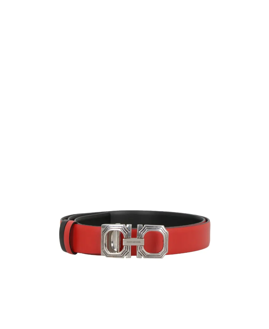 Gancini Belt Buckle Double-Sided Belt