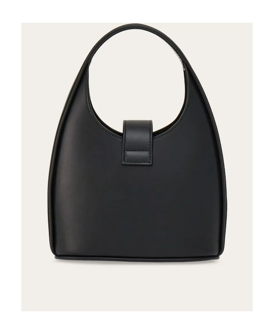 Salvatore Ferragamo Gancini-Buckle Logo-Engraved Mini Hobo Bag