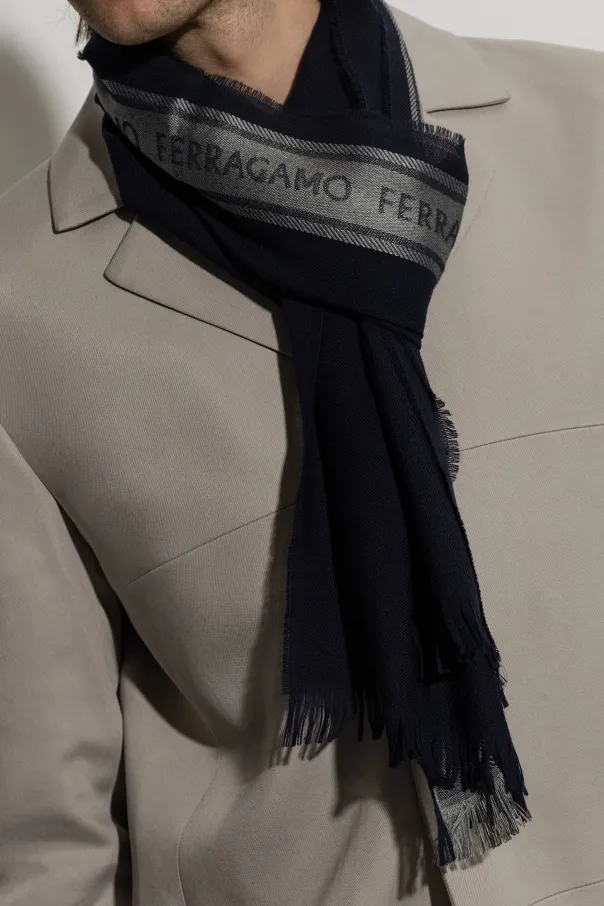 Salvatore Ferragamo Color Blocked Scarf