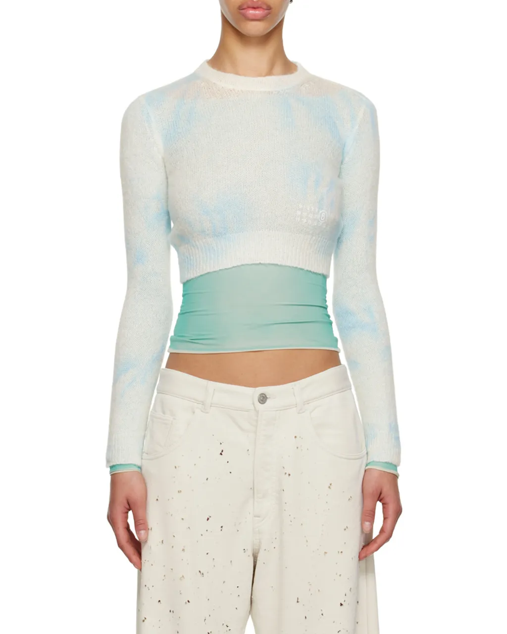 Tie-Dye Knitted Crop Top