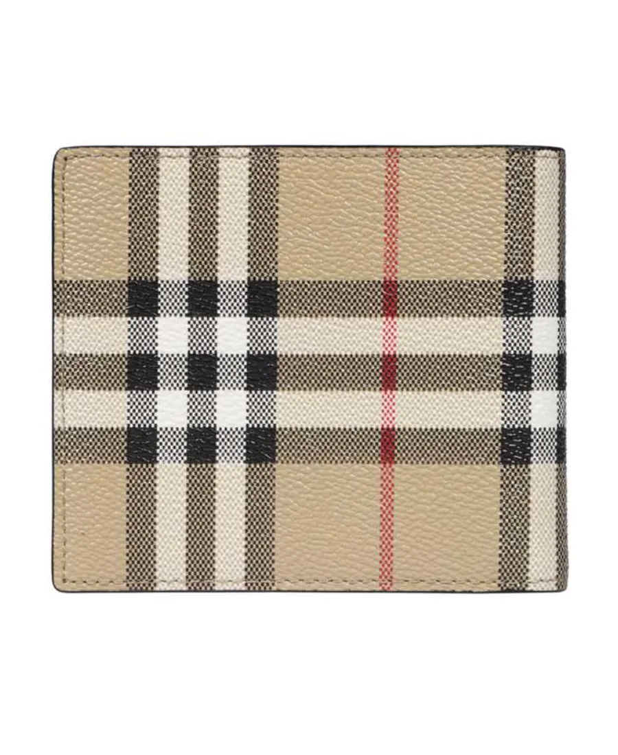 Burberry All-Over Check Printed Bi-Fold Wallet