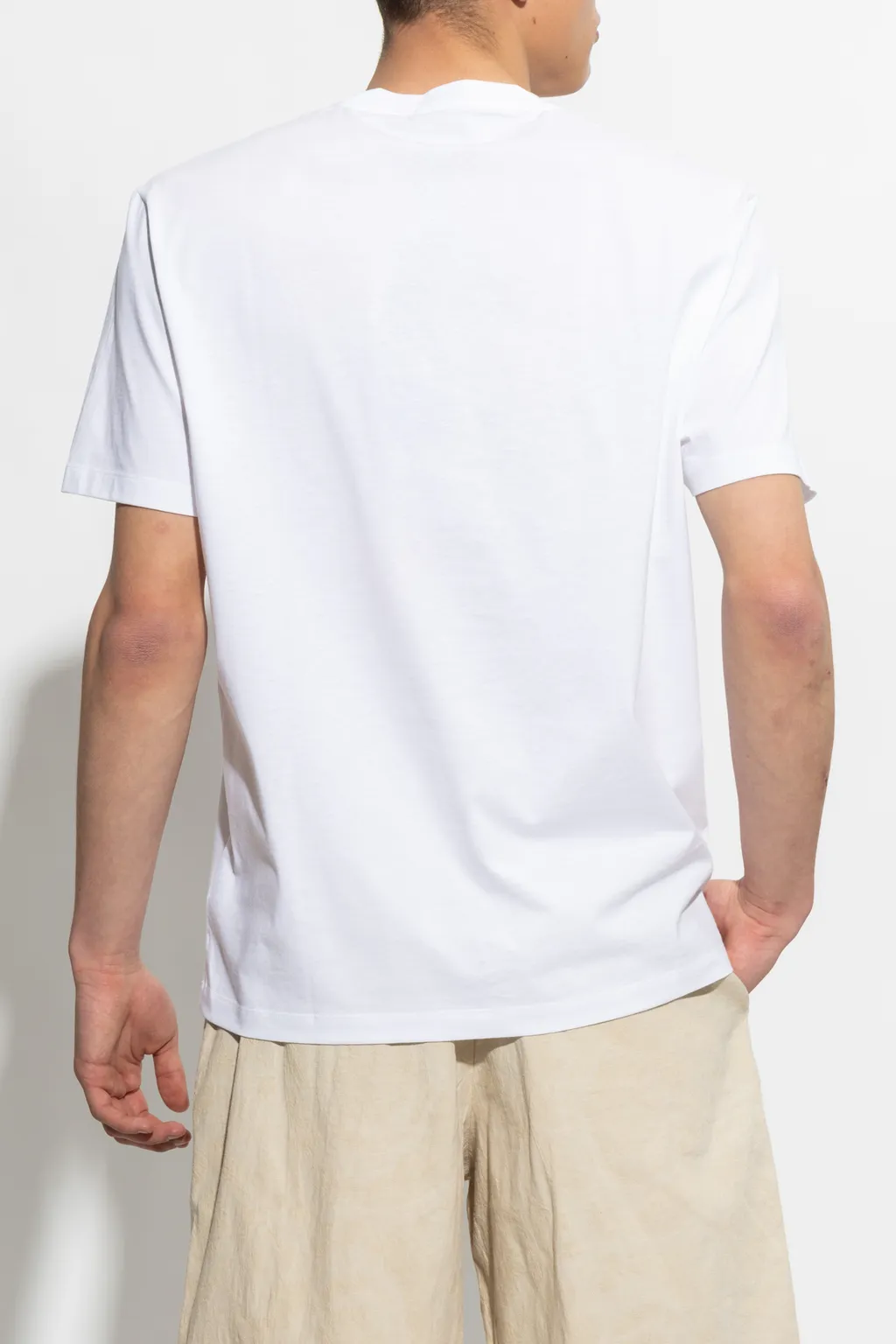 Versace Seashell Baroque Logo Embroidered Crewneck T-Shirt