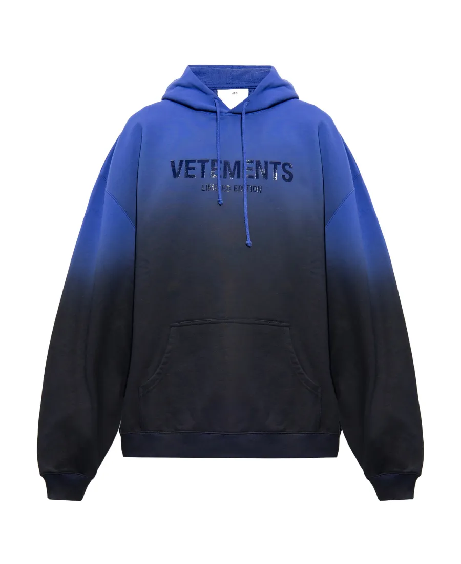 Logo-Print Faded-Effect Hoodie