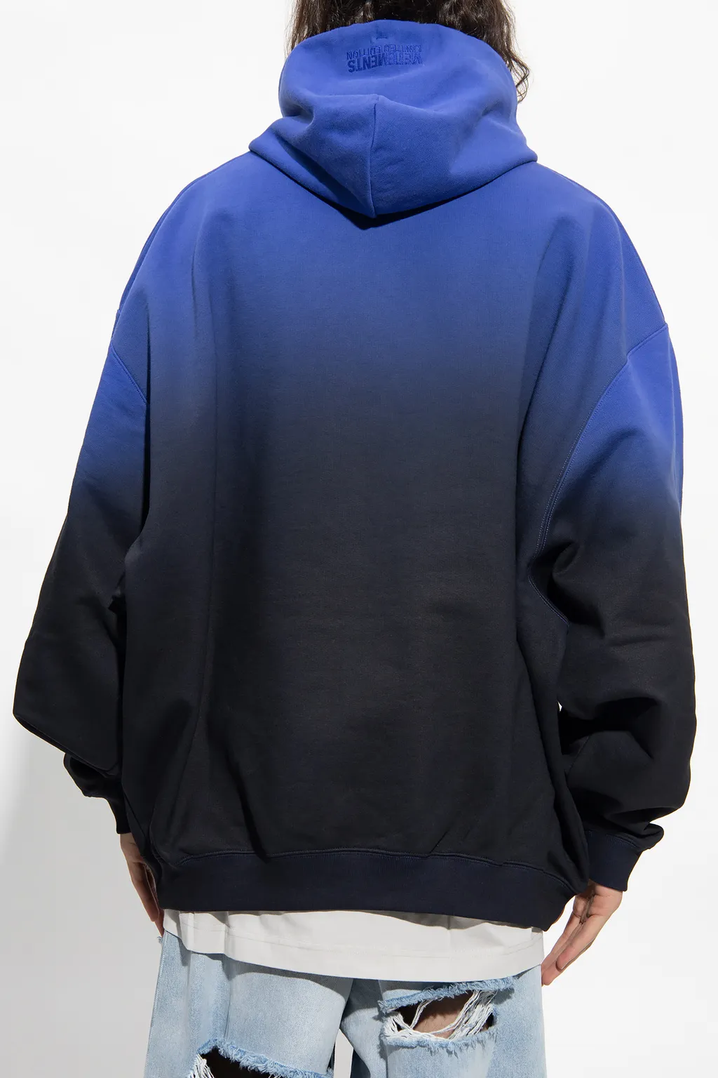 Logo-Print Faded-Effect Hoodie