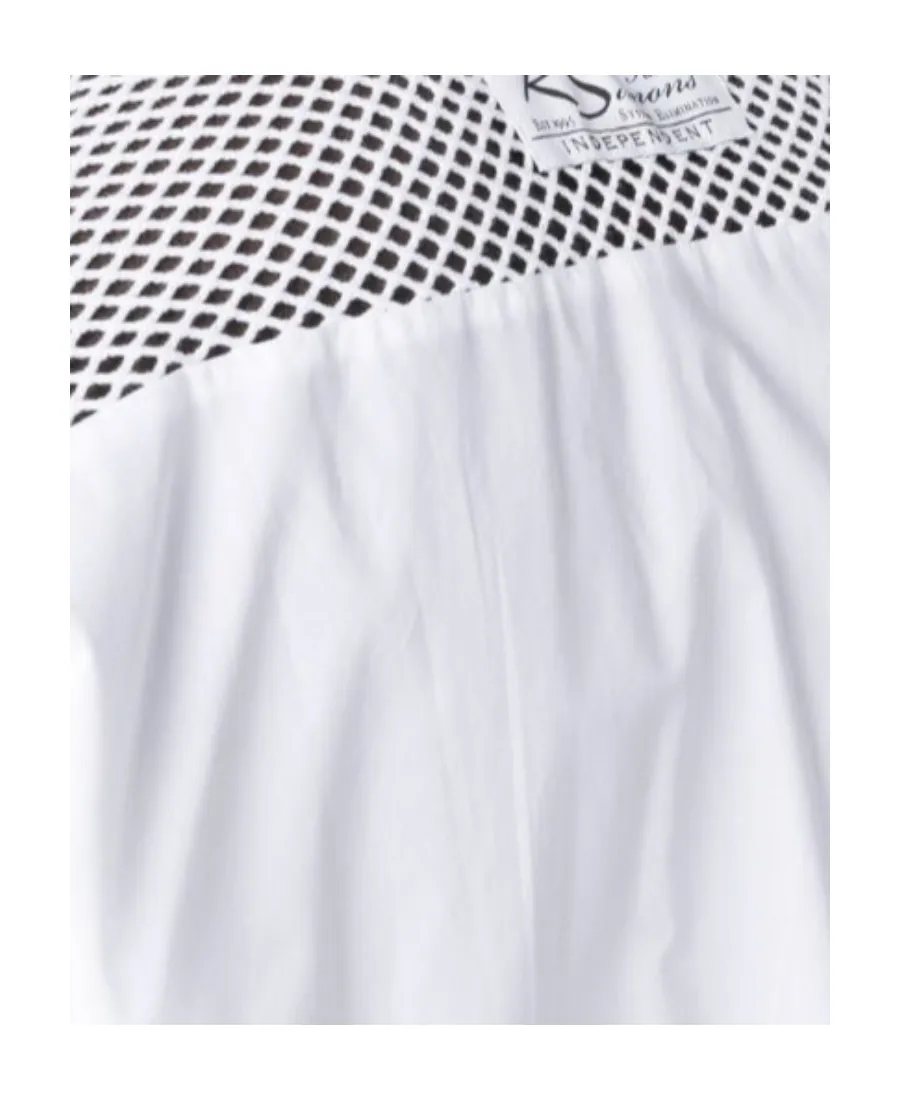 Mesh-Detail Cotton Shirt