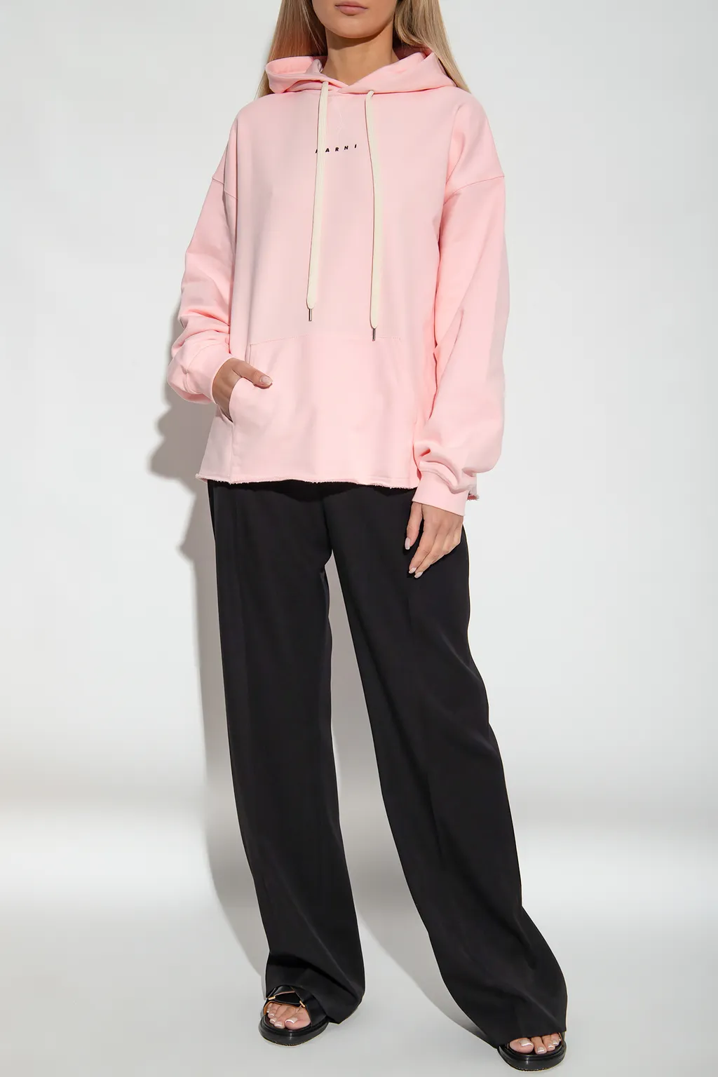 Marni Logo Printed Long-Sleeved Hoodie