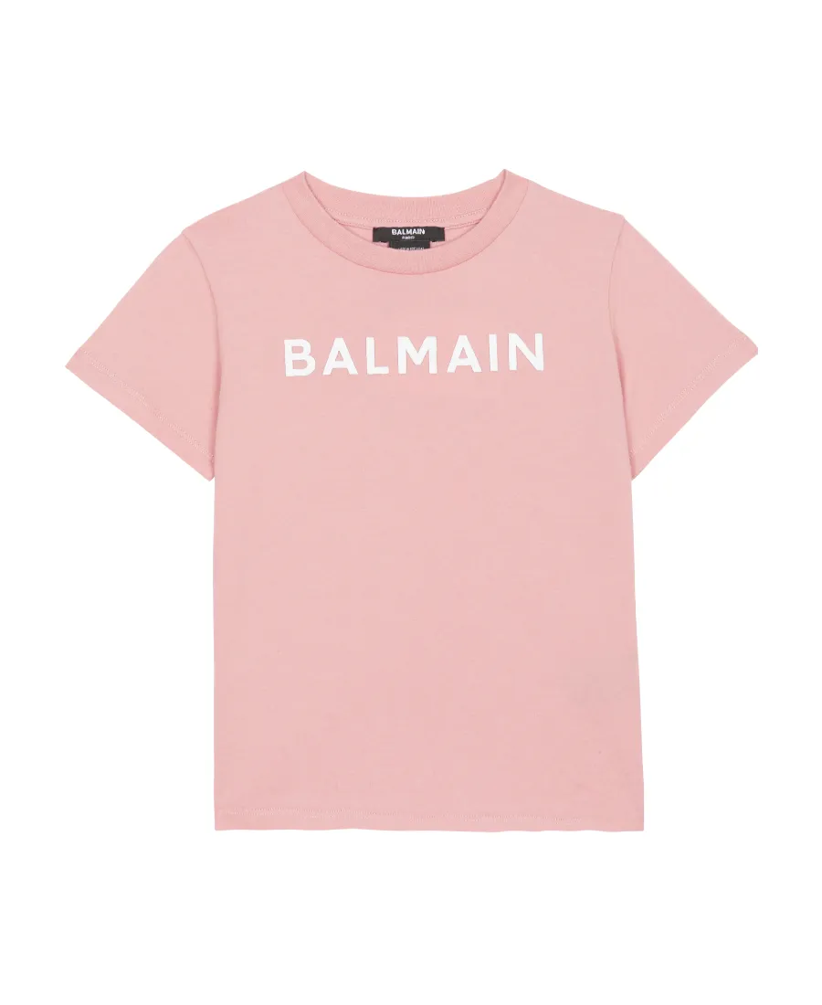Balmain Kids Logo-Printed Crewneck T-Shirt
