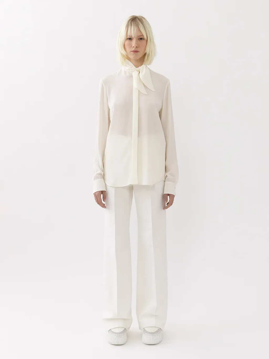 Chloé Long-Sleeved Scarf Blouse