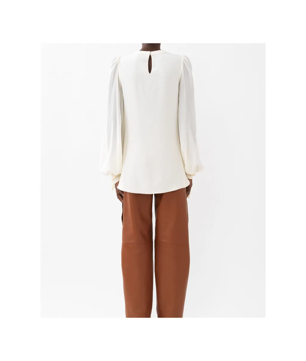 Chloé Knot Detailed Long-Sleeved Top