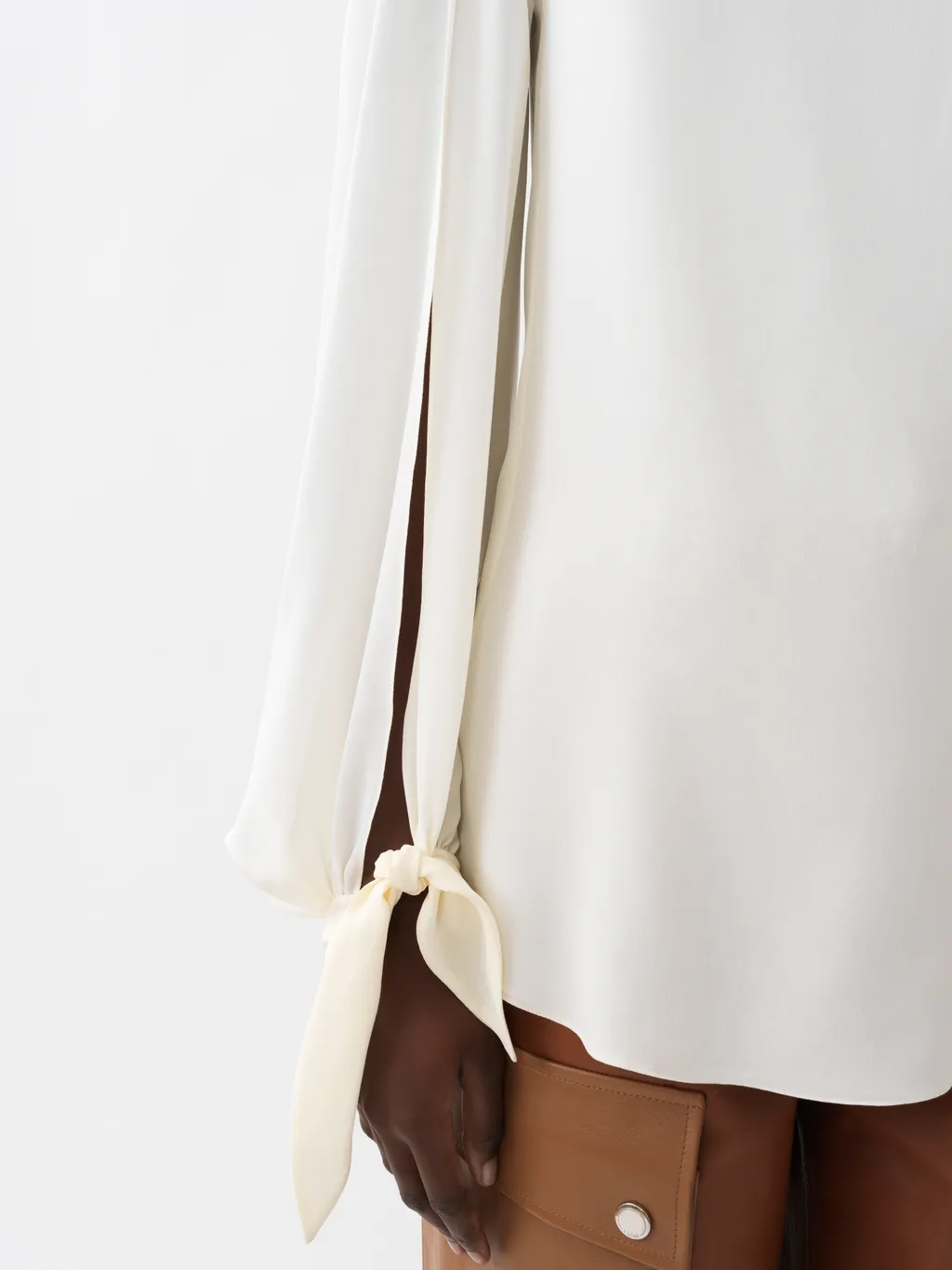 Chloé Knot Detailed Long-Sleeved Top