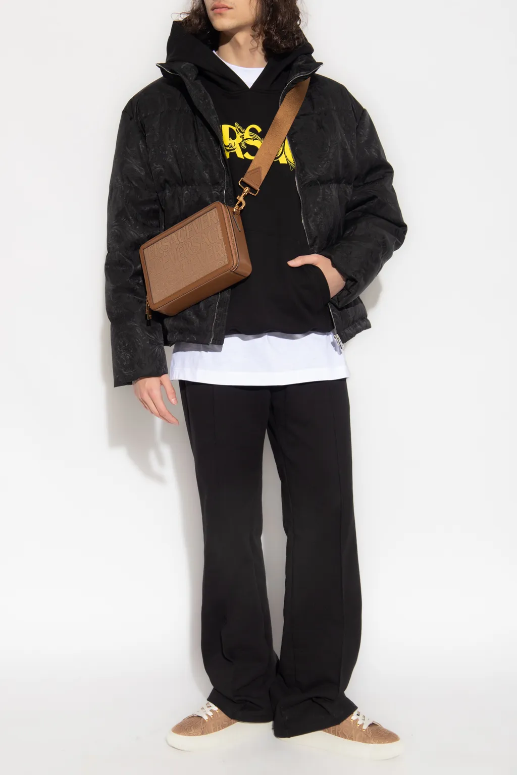 Versace Baroque-Printed Zipped Puffer Jacket