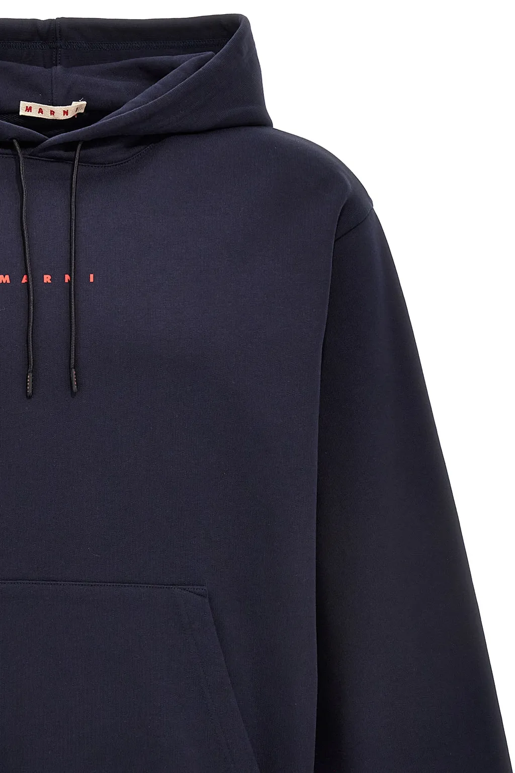 Marni Logo Printed Drawstring Hoodie