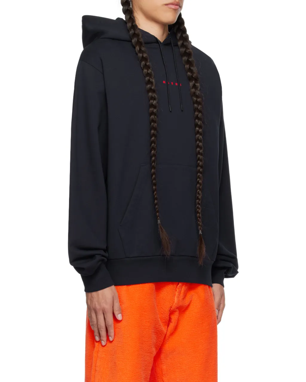 Marni Logo Printed Drawstring Hoodie