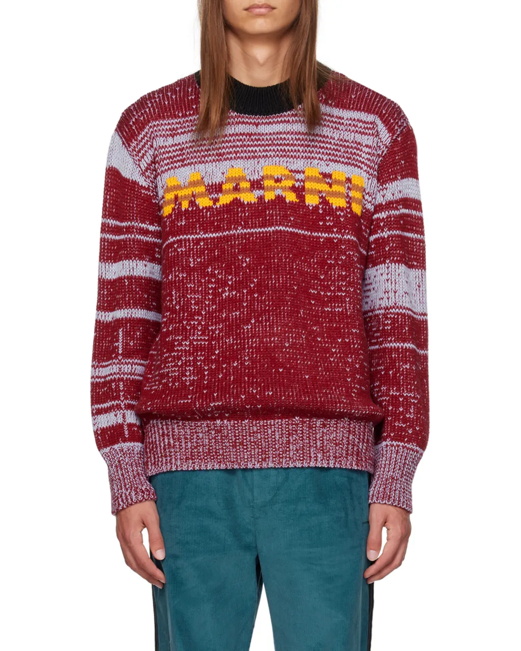 Marni Logo Intarsia Crewneck Jumper