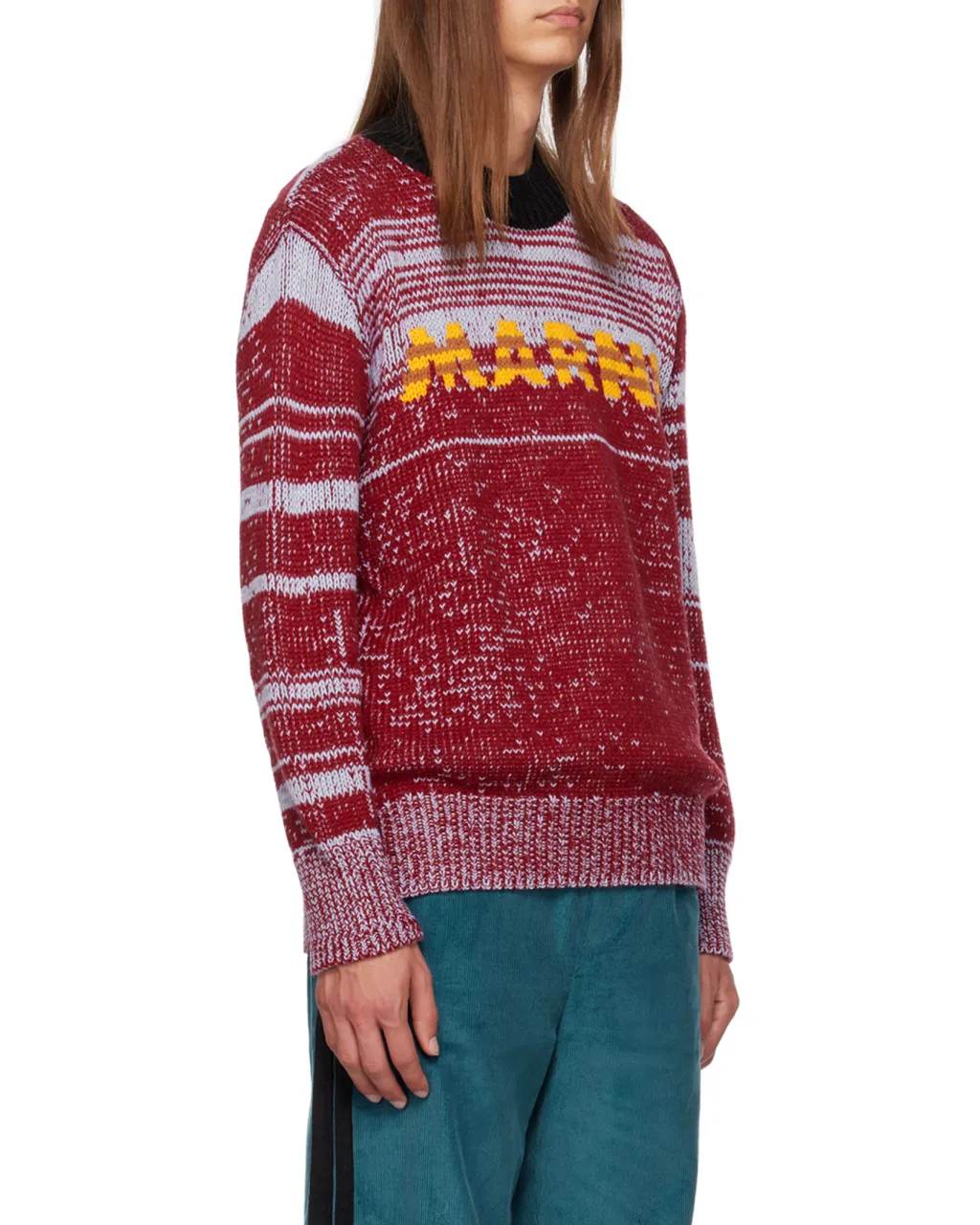Marni Logo Intarsia Crewneck Jumper