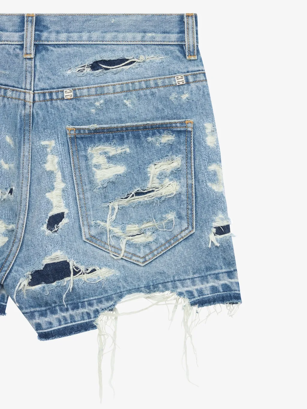 Mini Denim Shorts With Broken Holes