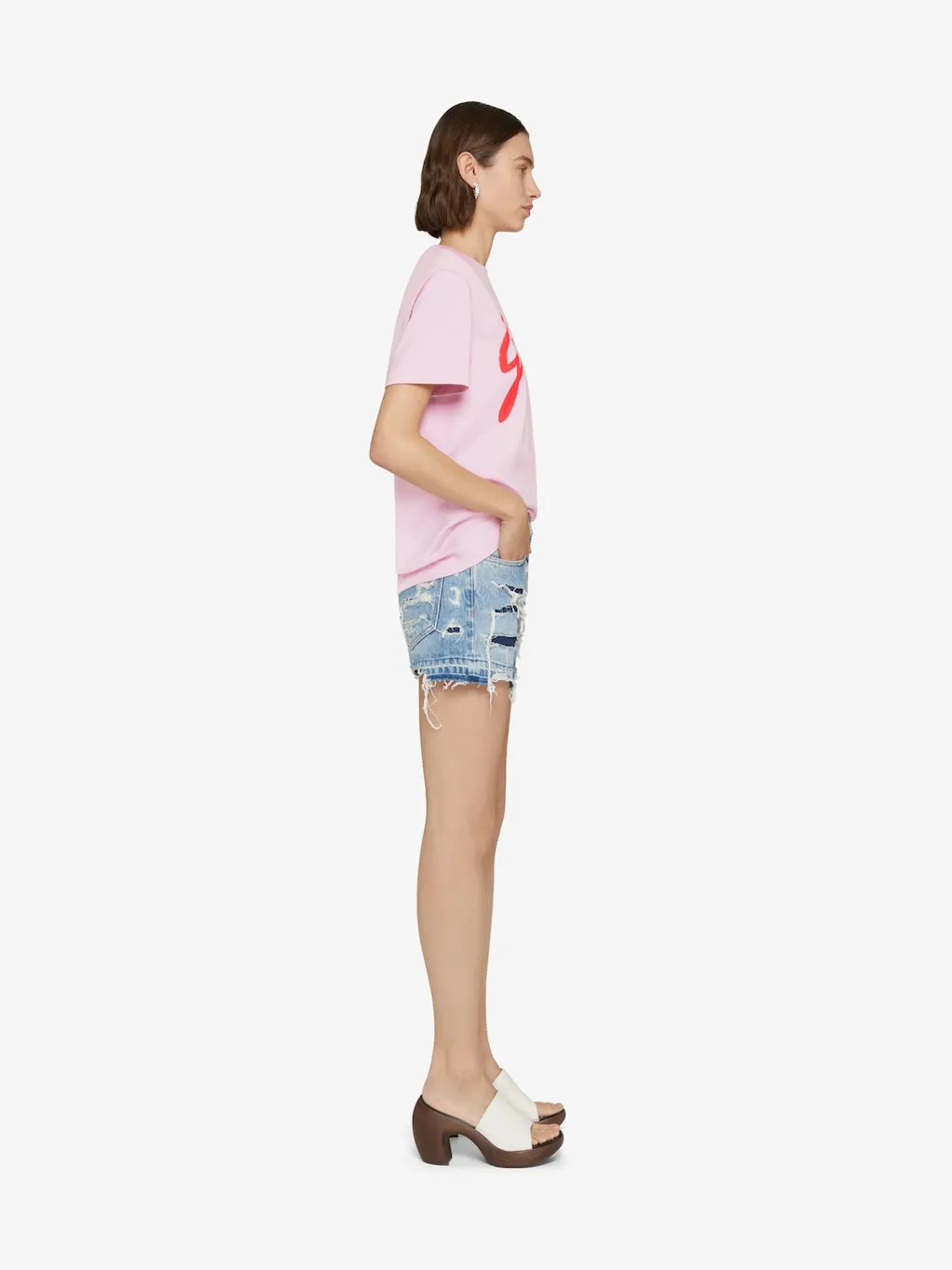 Mini Denim Shorts With Broken Holes