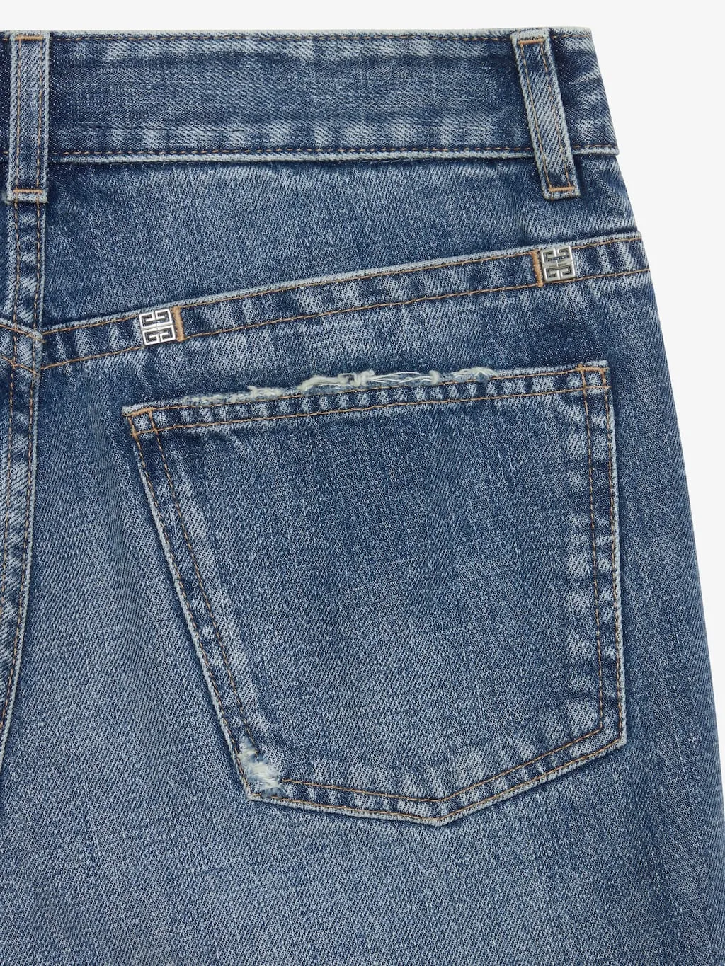Givenchy Straight-Leg Distressed Jeans