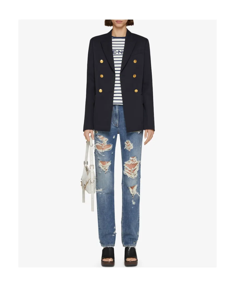 Givenchy Straight-Leg Distressed Jeans