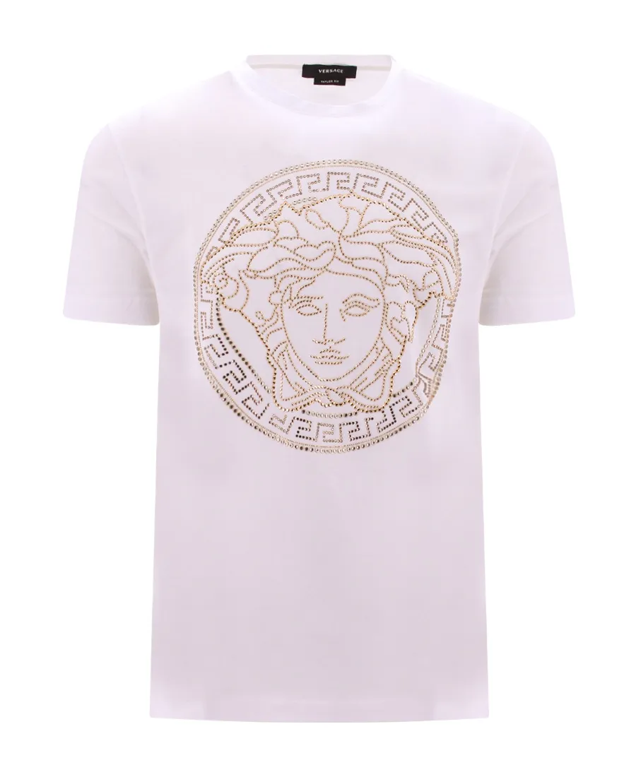 Versace Logo-Embellished Crewneck T-Shirt