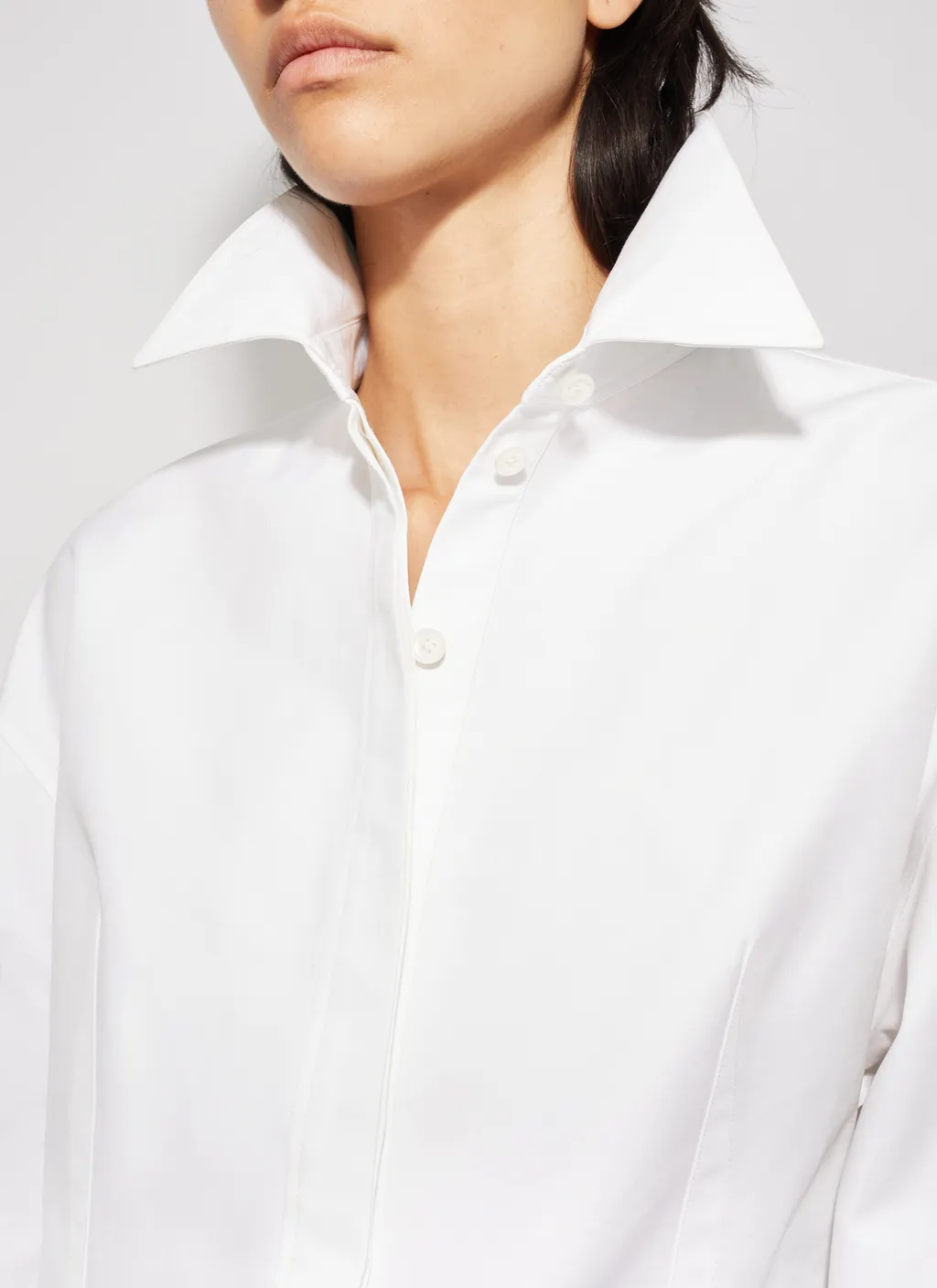 AlaÏA Long-Sleeved Poplin Shirt Dress