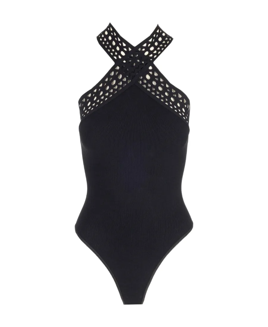 AlaÏA Halterneck Cut-Out Bodysuit