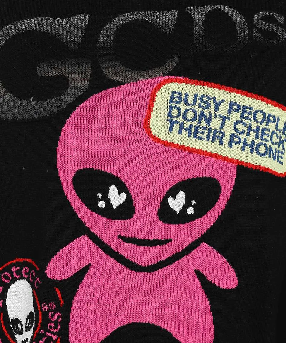 Alien-Graphic Crew-Neck Sweatshirt