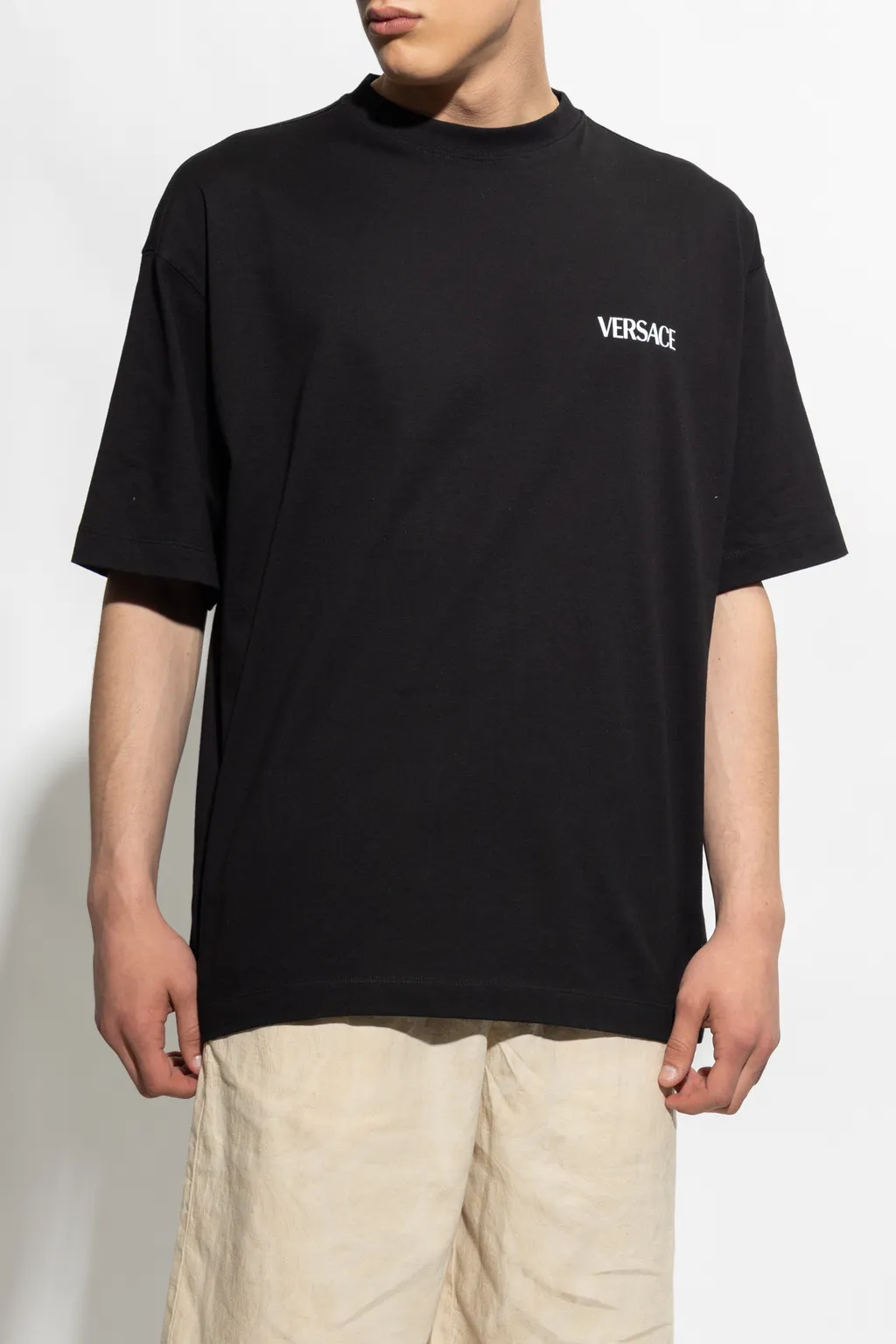 Versace Logo-Printed Crewneck T-Shirt