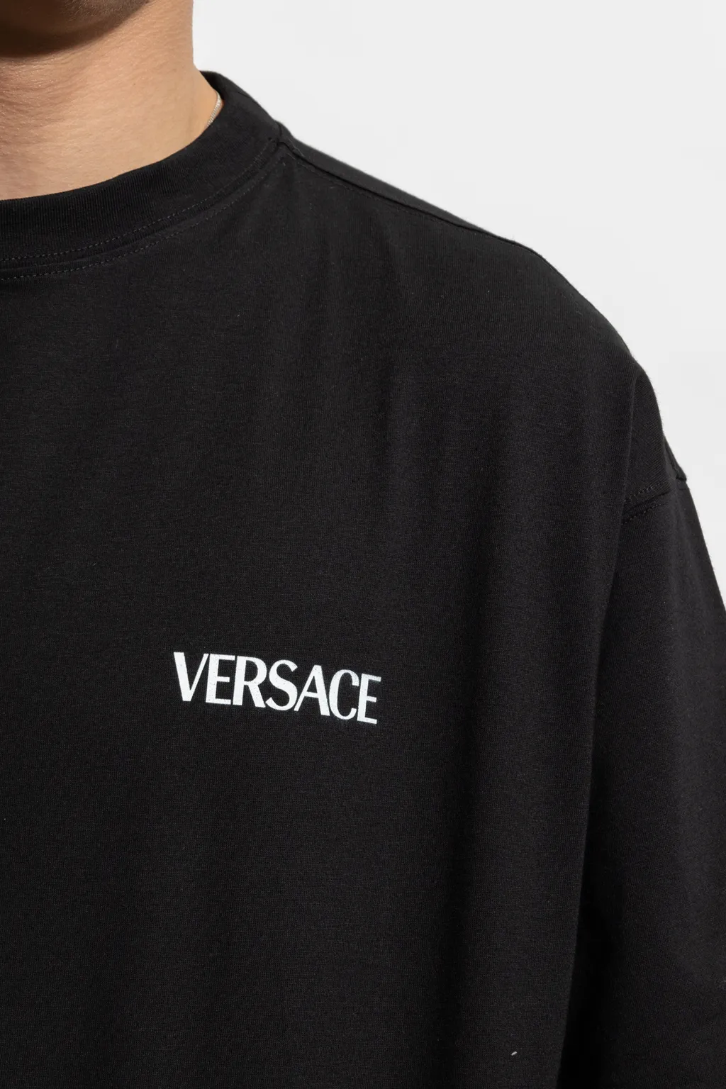 Versace Logo-Printed Crewneck T-Shirt